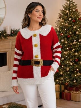 Major Major Women’s Santa Christmas Ugly Holiday Sweater Size XL